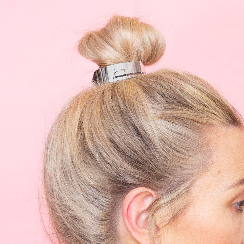 Lea Messy Bun Hair (Silver)
