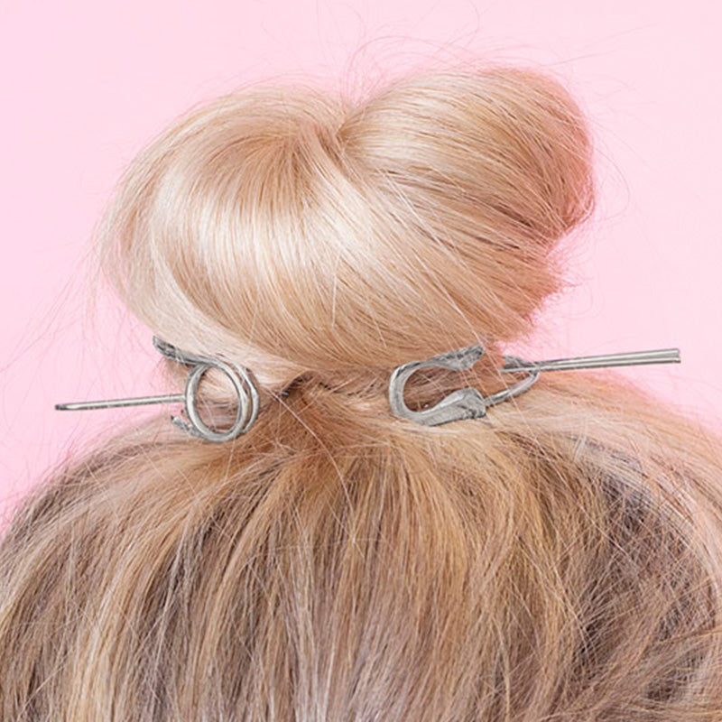 Clara Messy Bun Hair (Silver)