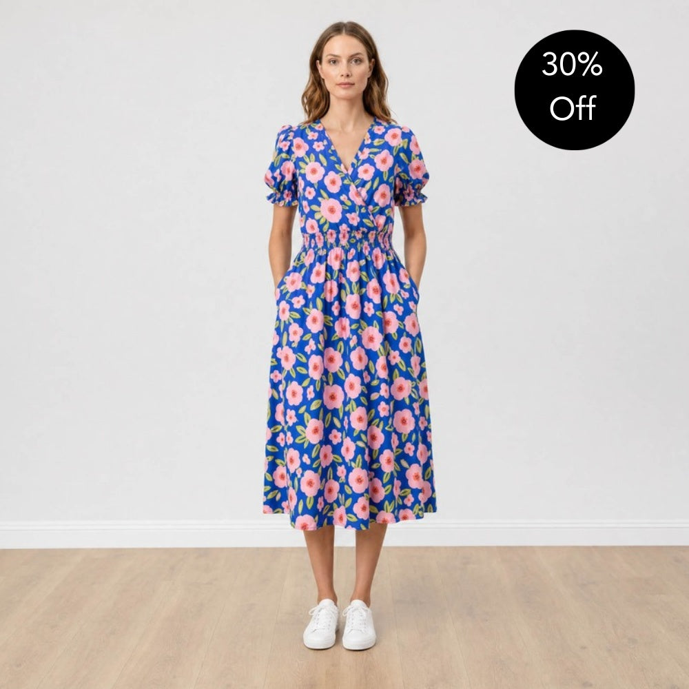 Belle Dress (Pink Sweet Pea) - 30% Off