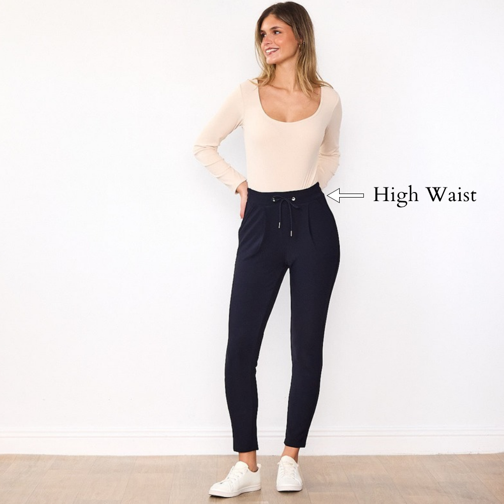 Lea Leggings (Navy) - High Waist