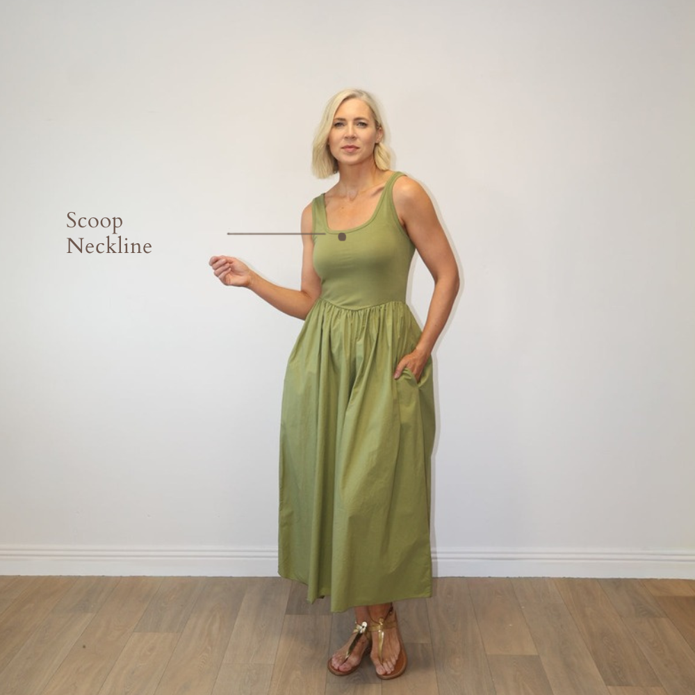 Willow Olive - Scoop Neckline