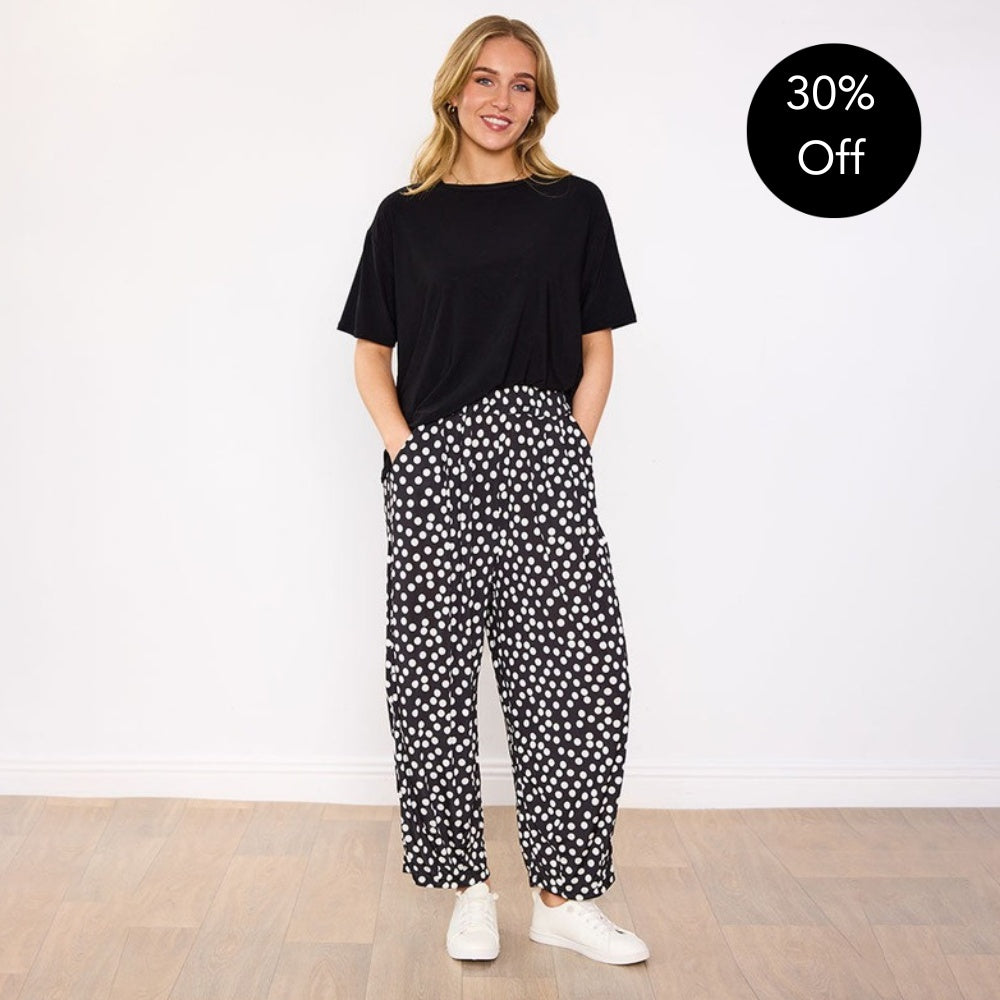 Fraya Co-Ord (Black/Polka Dot) - 30% Off