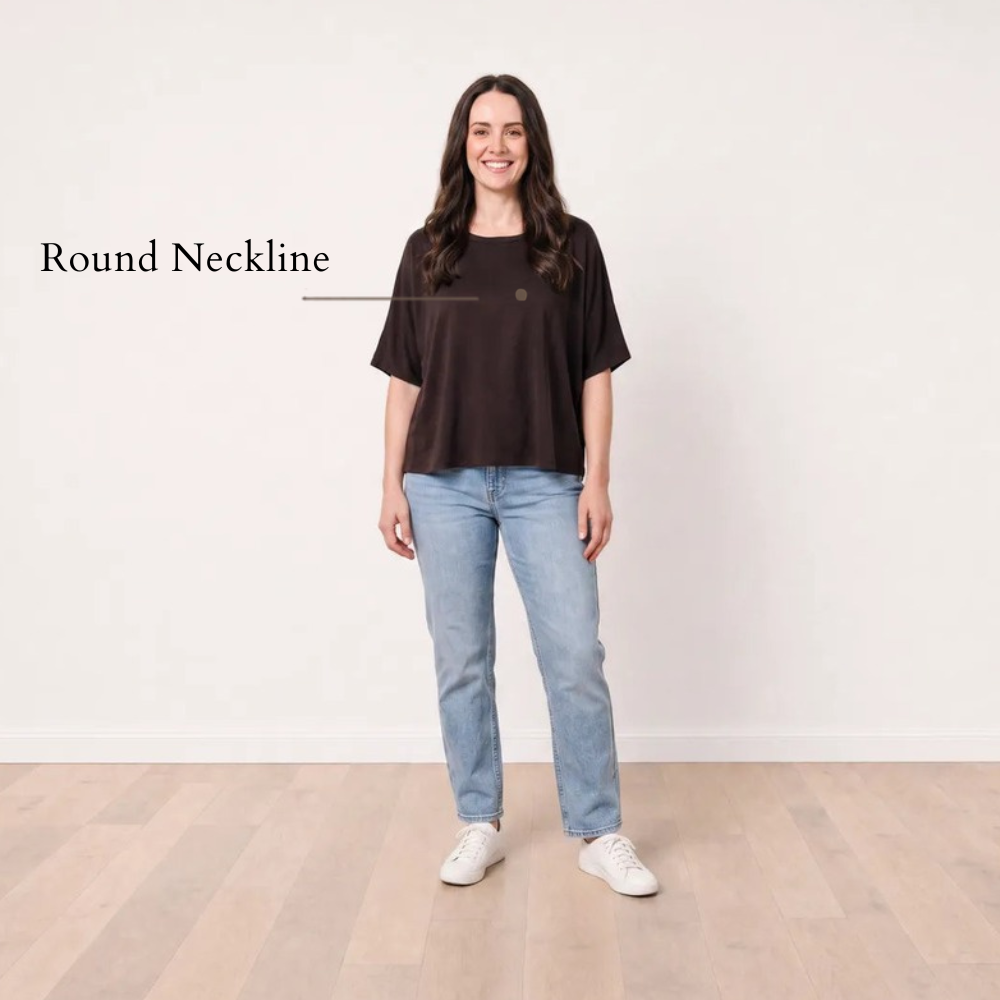 Orla Top Chocolate Brown - Round Neckline