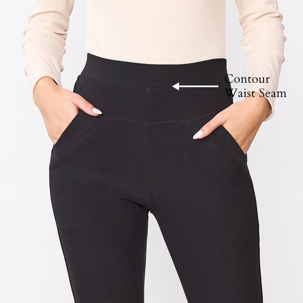 Elsa Leggings (Black) - Contour Waist Seam