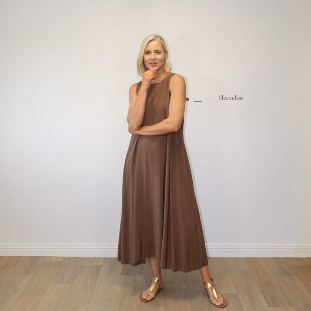 Amber Dress Brown - Sleeveless
