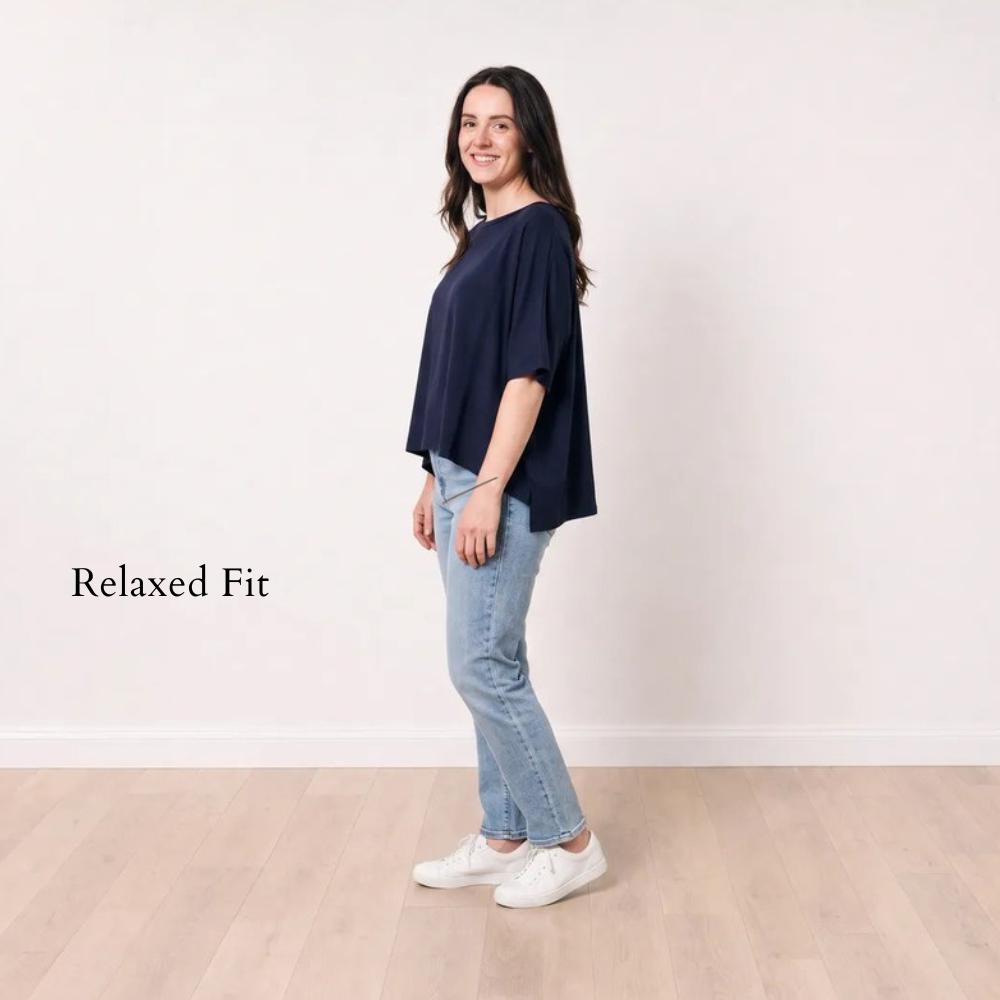 Orla Top Navy - Relaxed Fit