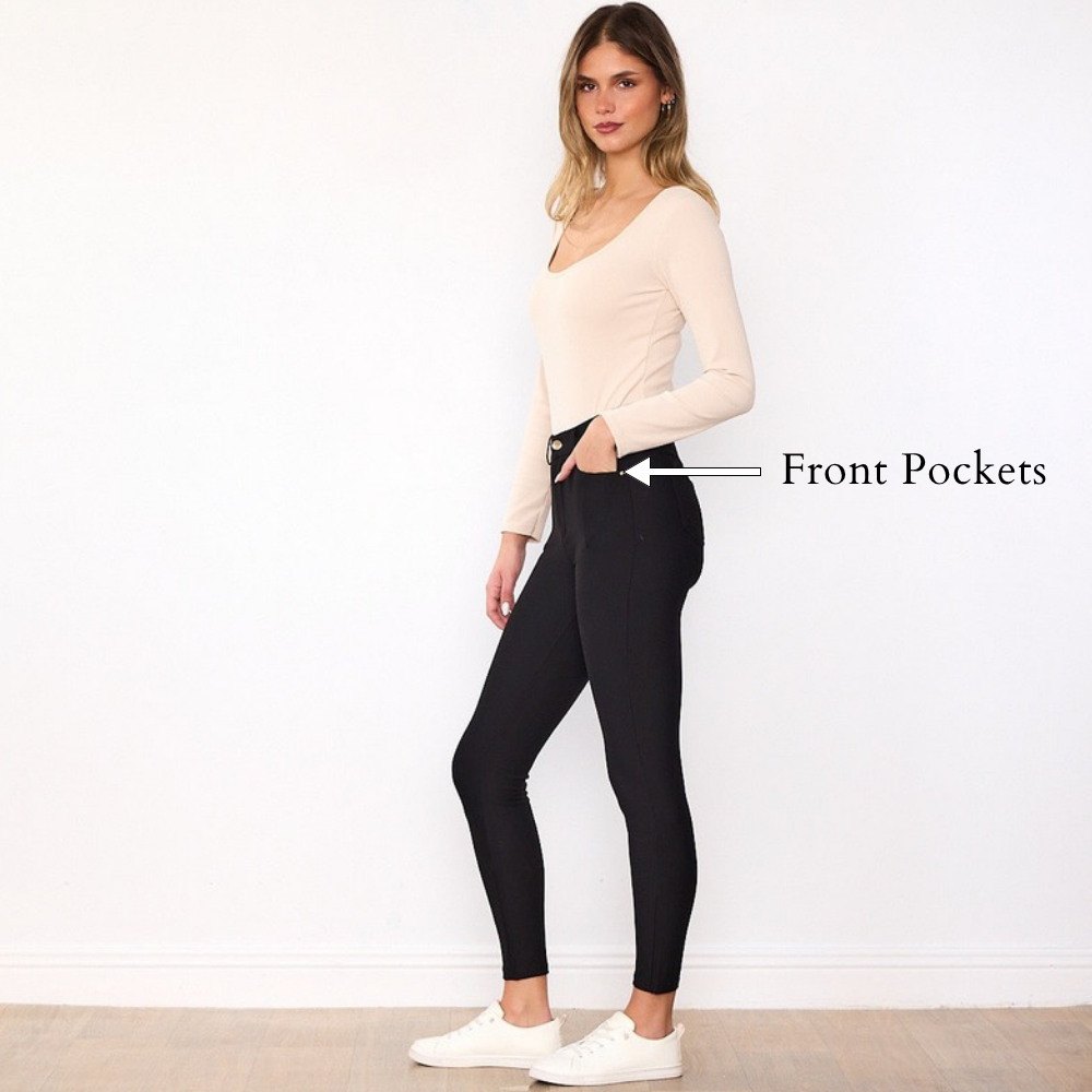 Vhaya Leggings (Black) - Front Pockets