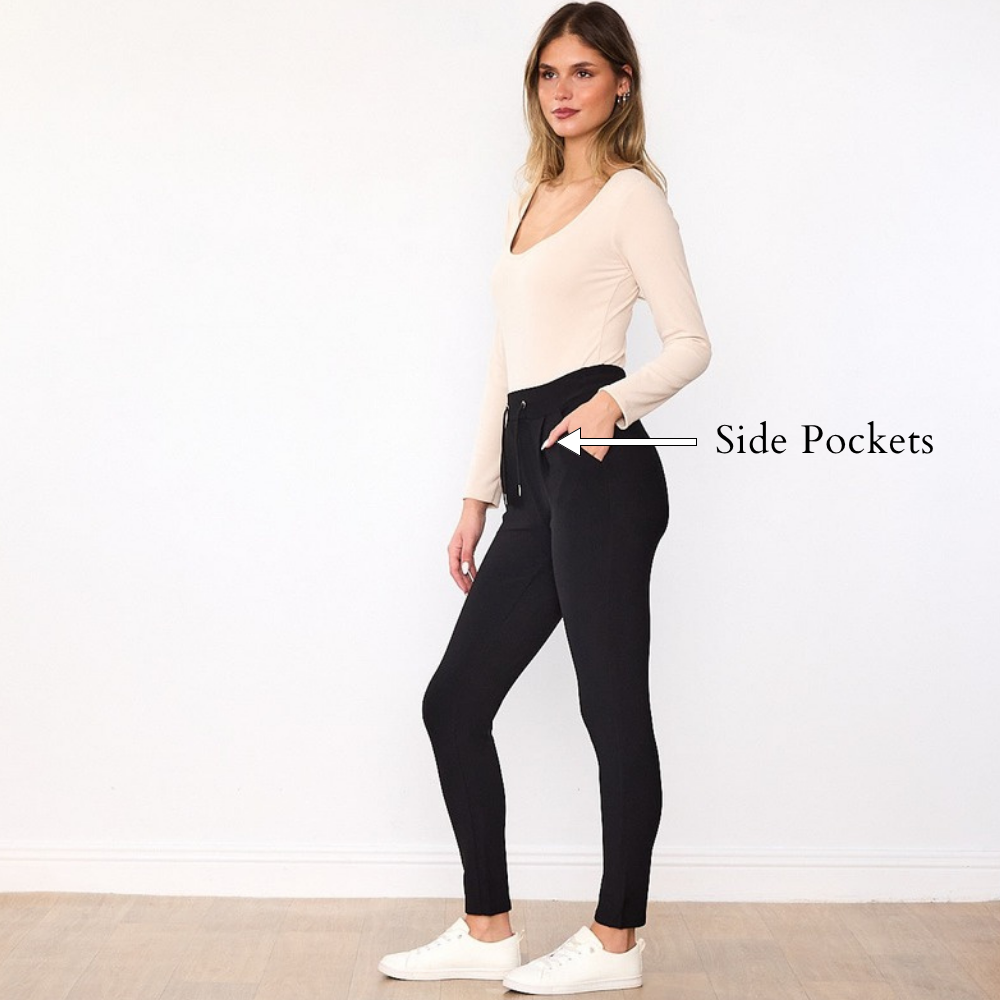 Lea Leggings (Black) - Side Pockets