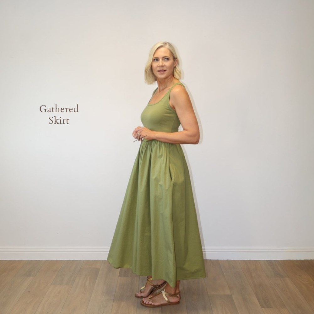 Willow Olive - Gathered Skirt