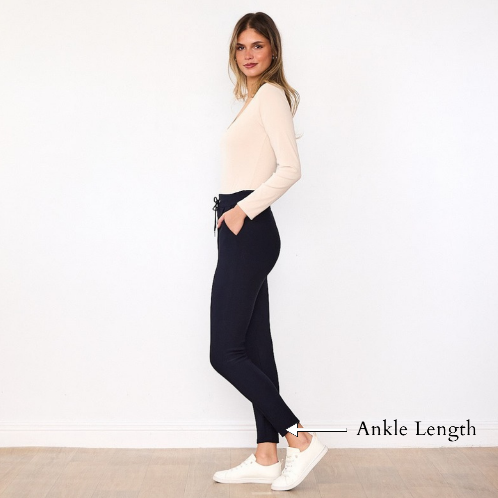 Lea Leggings (Navy) - Ankle Length