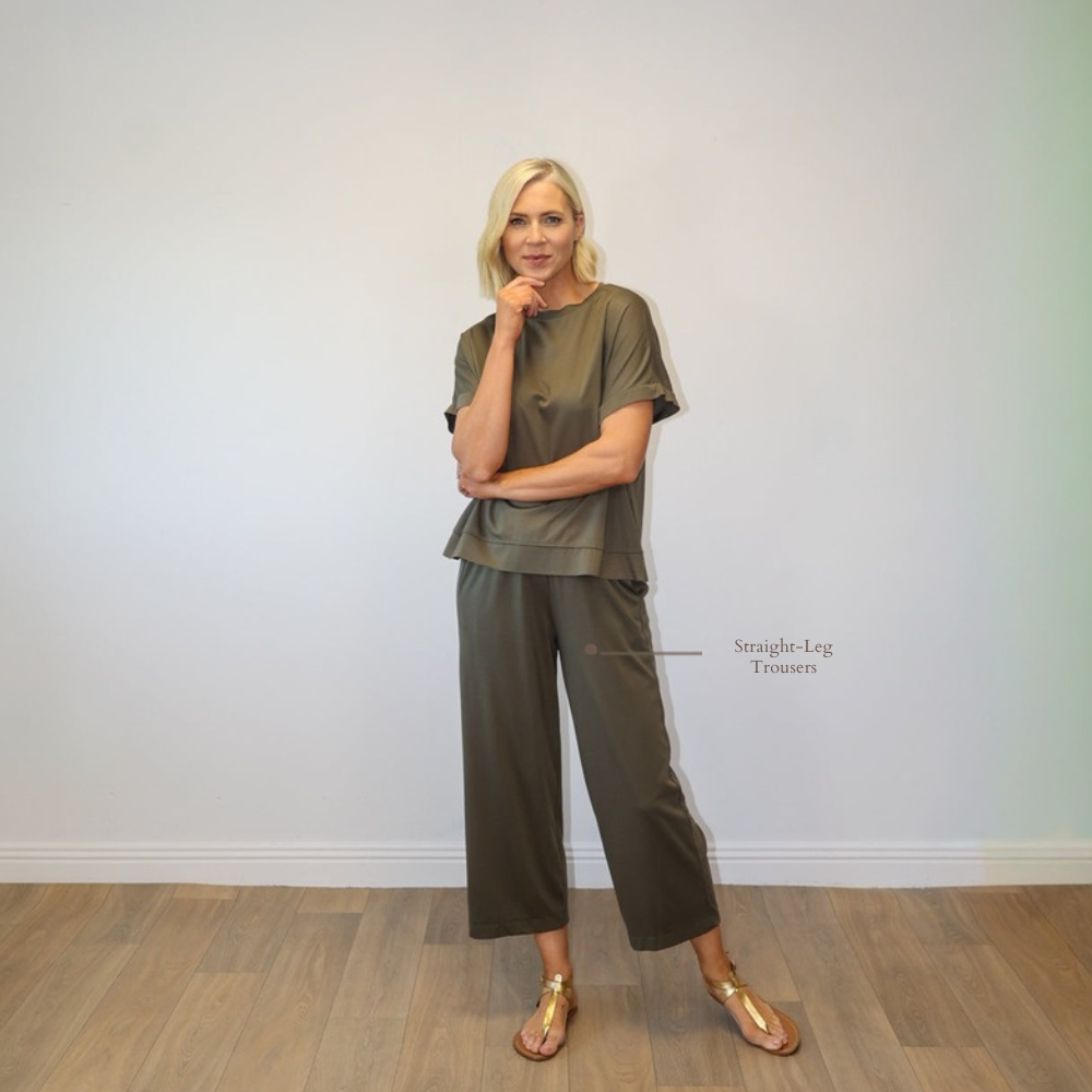 Remy Khaki - Straight-Leg Trousers