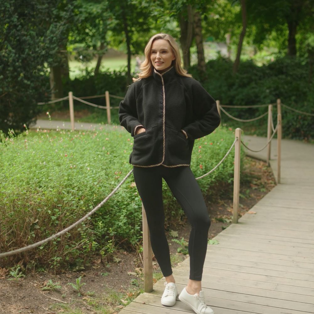 Molly Fleece Jacket (Black/Leopard Trim x Leopard/Black Trim) 2 for €99.00!