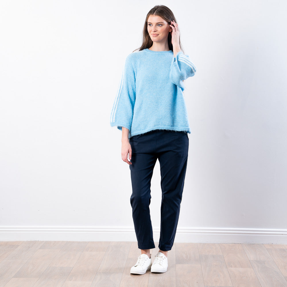 Debbie Knit Jumper Stripe (Blue)