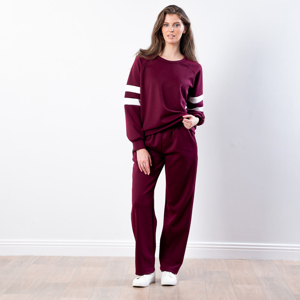Jasmine Stripe Co-ord (Wine)