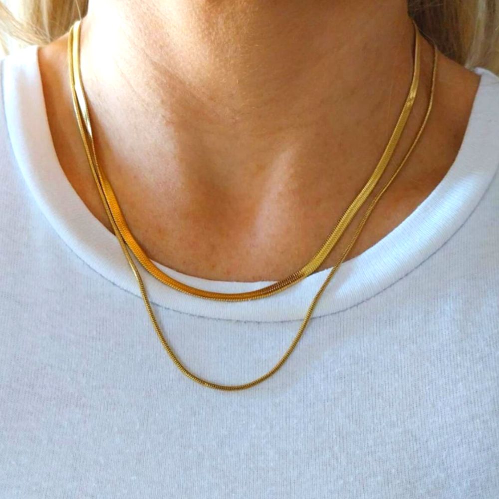 2pcs/set Minimalist Chain Necklace (Gold) - The Casual Company