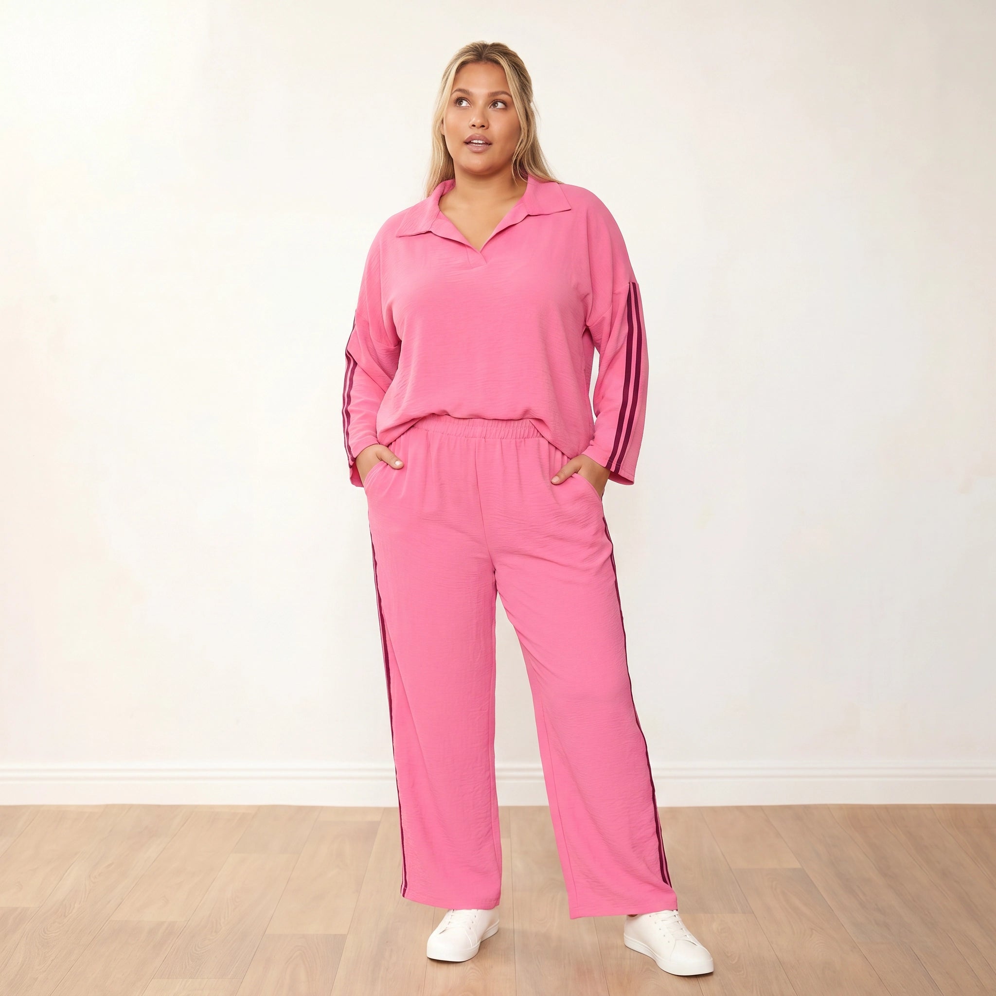 Clara Co-Ord in pink and berry – women's co-ord set – view 5