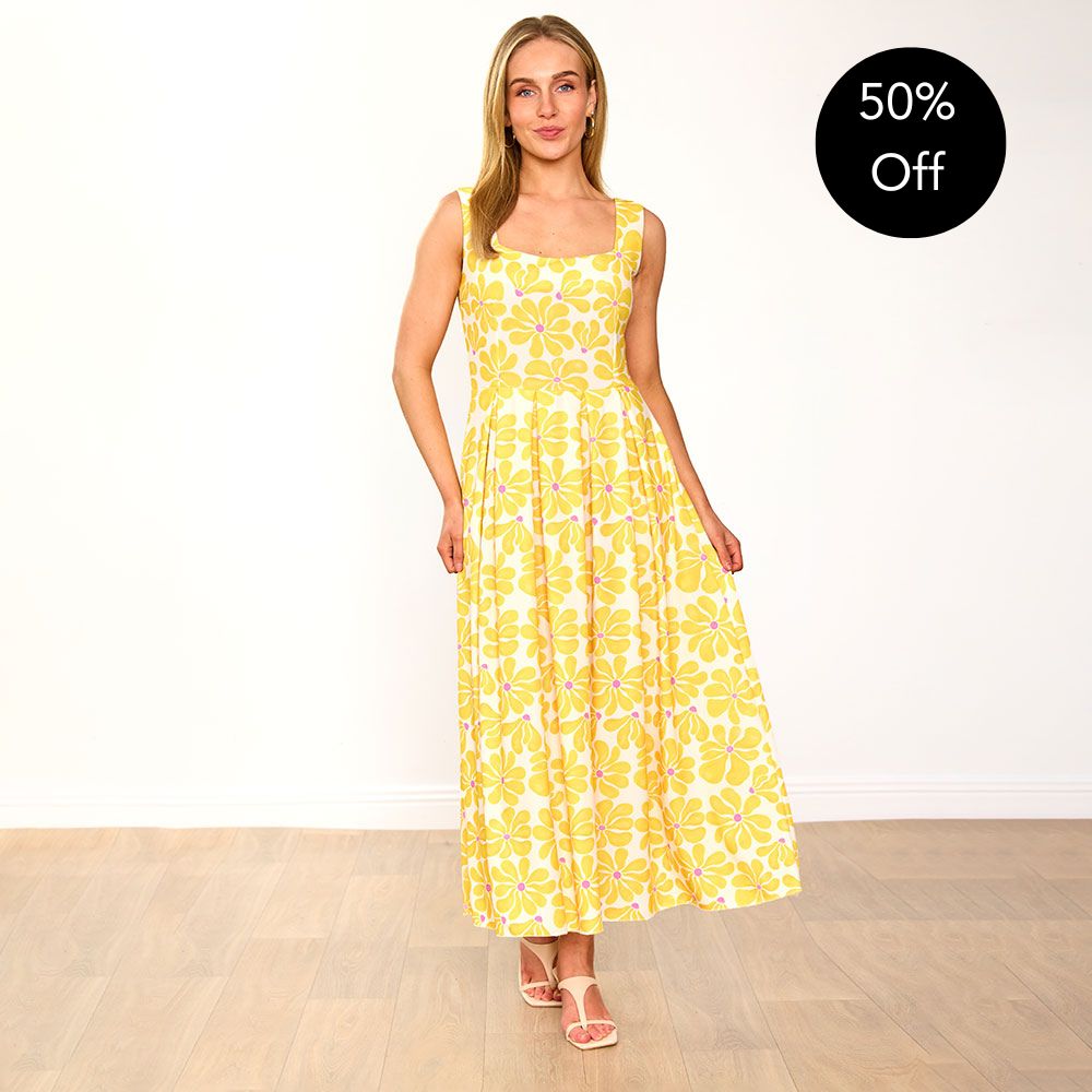 Maddie Dress (Lemon Daisy)
