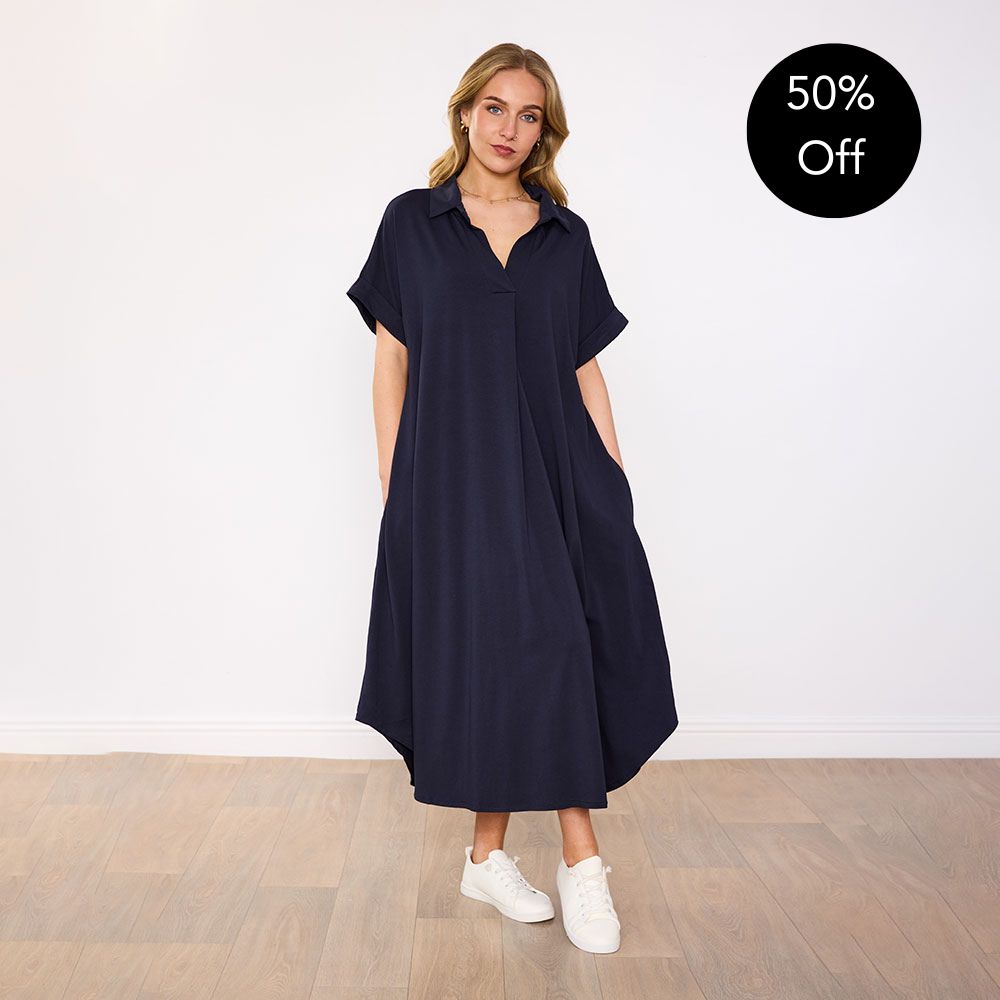 Pamela Dress (Navy)