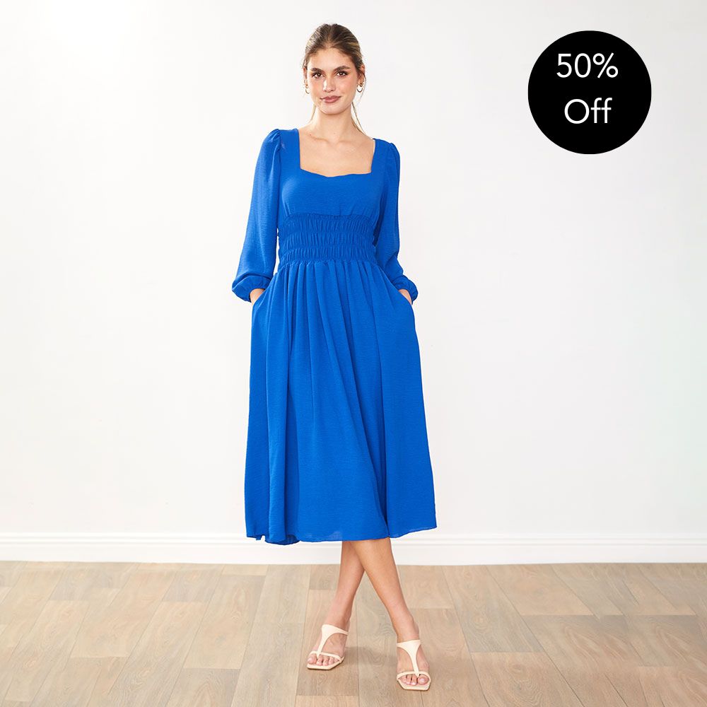 Evelyn Dress (Cobalt)
