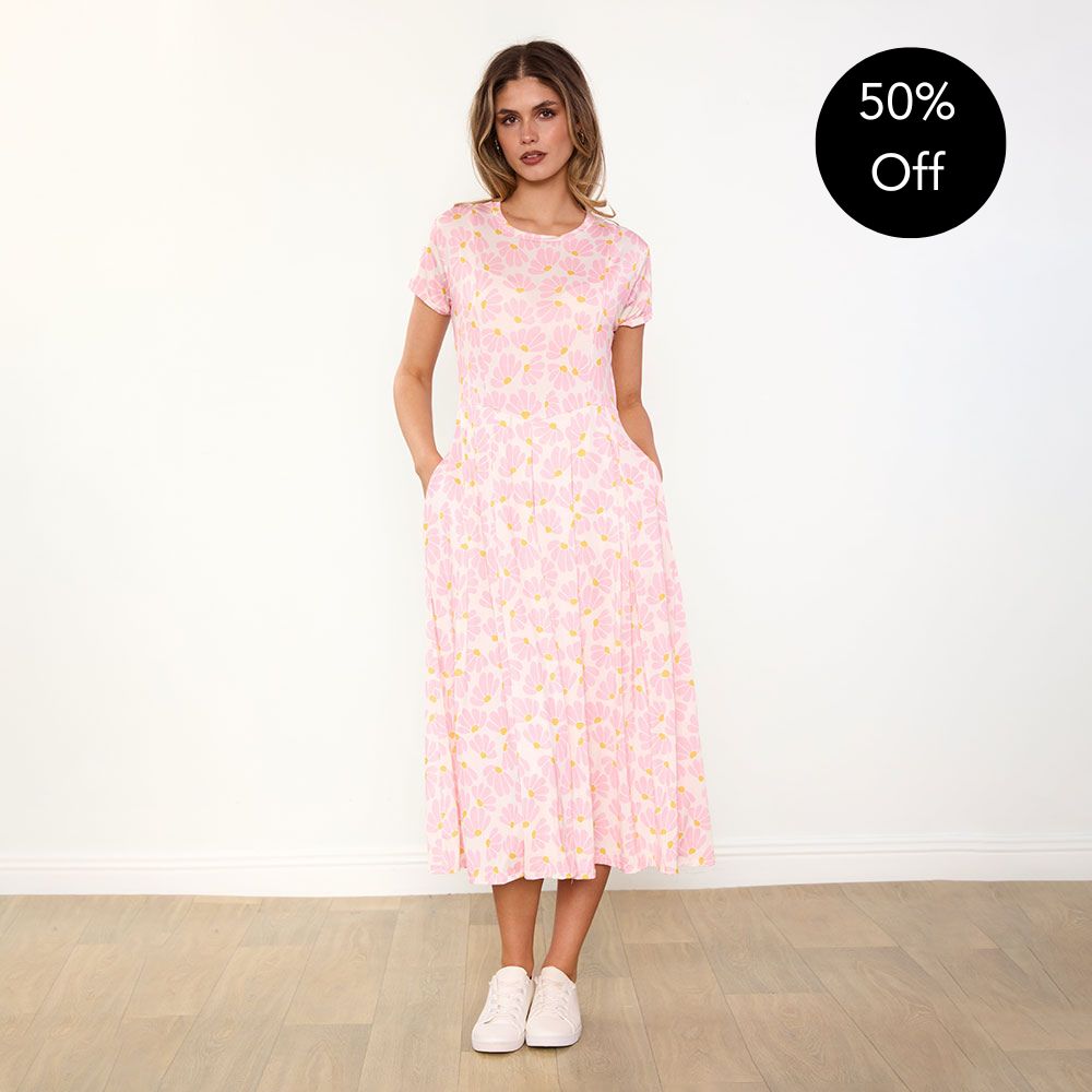 Polly Dress (Pink Floral)