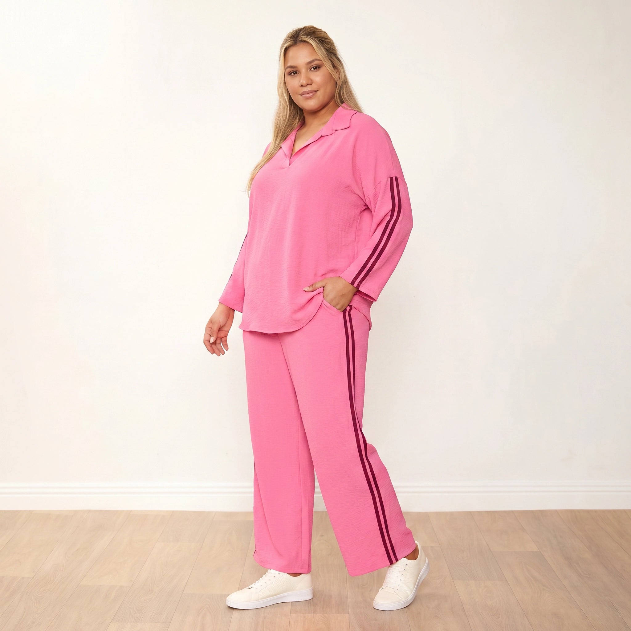 Clara Co-Ord in pink and berry – women's co-ord set – view 9