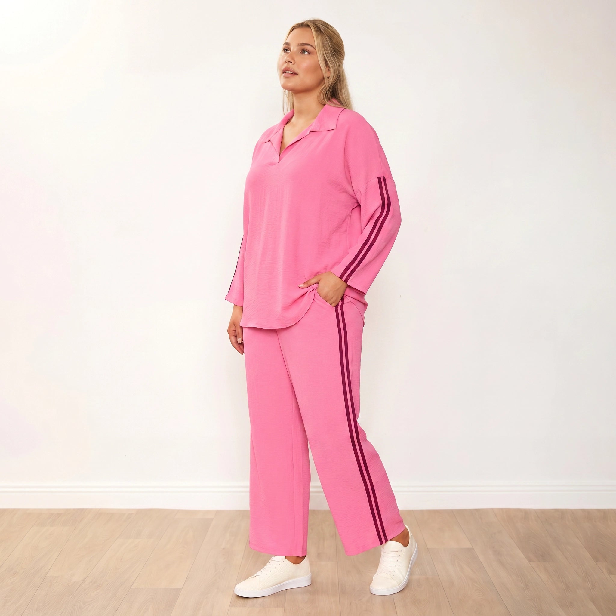Clara Co-Ord in pink and berry – women's co-ord set – view 17