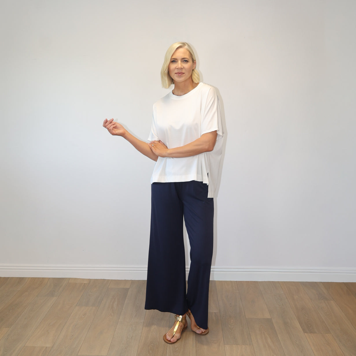 Camille Batwing Top (White)