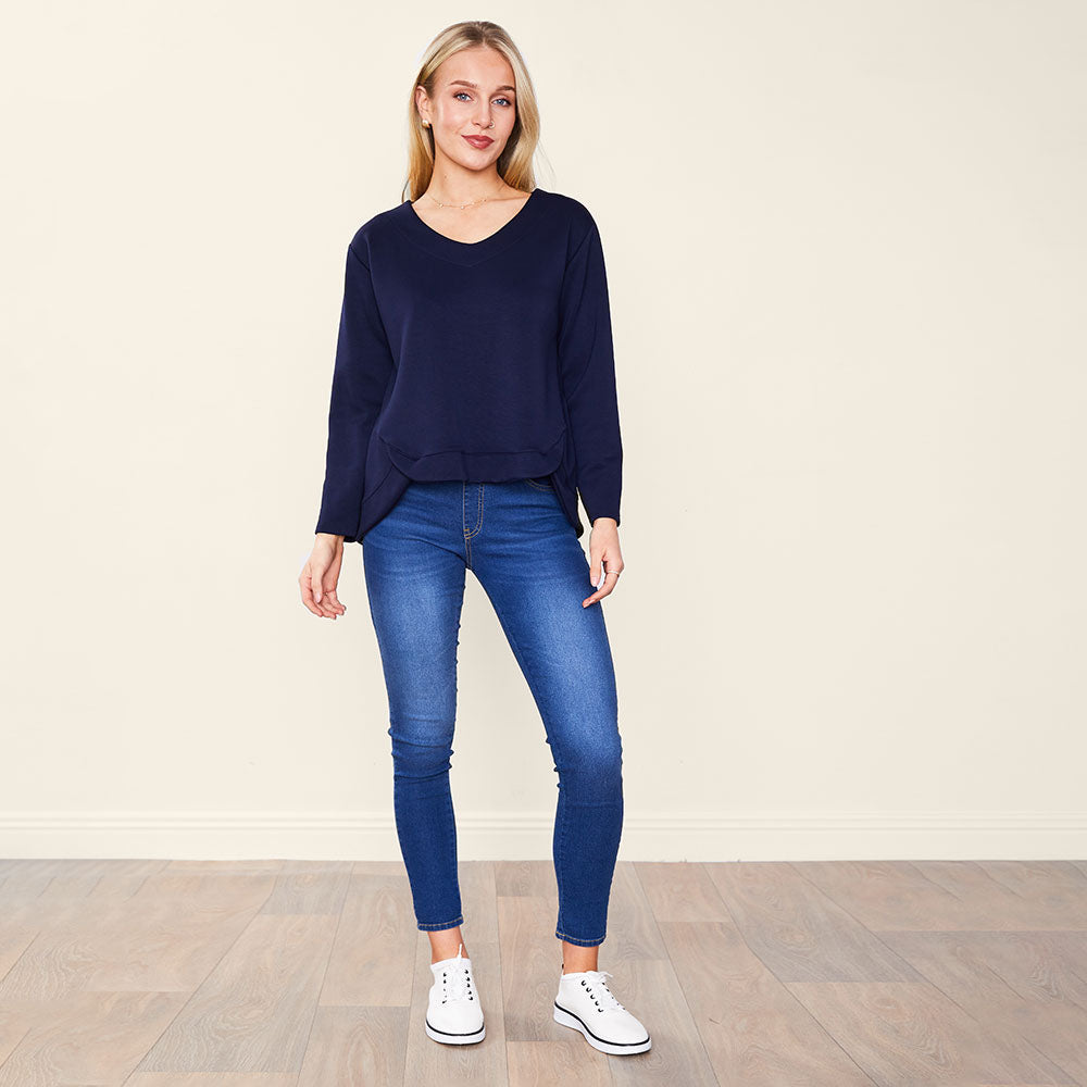 Amber Top (Navy)