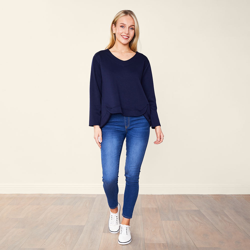 Amber Top (Navy)