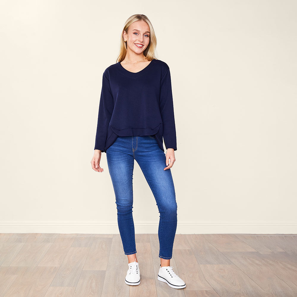 Amber Top (Navy)