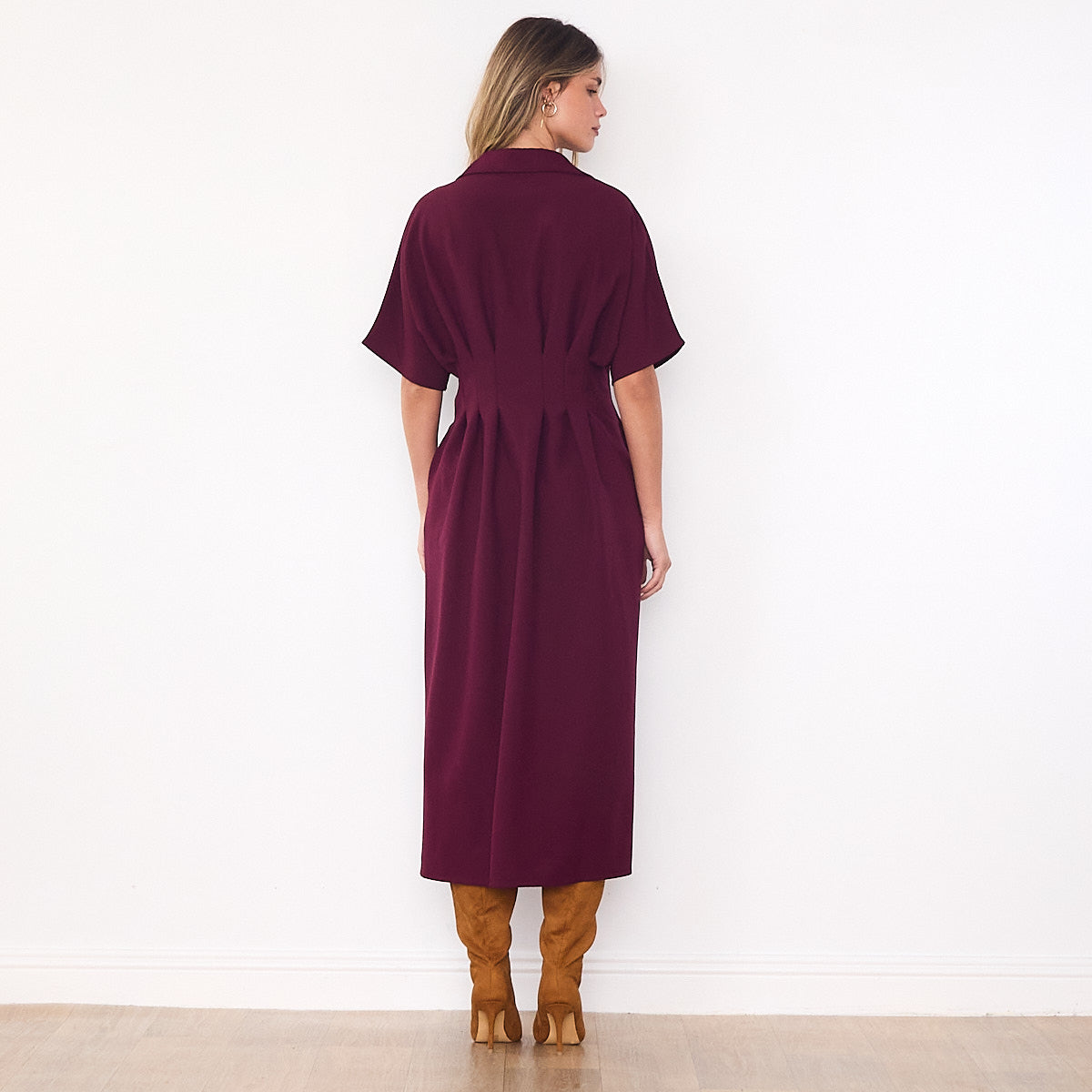 Amelia Shirt Dress (Berry)