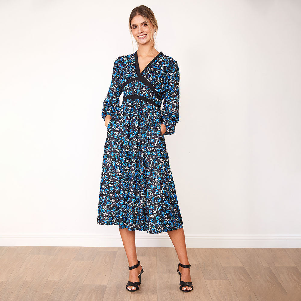 Beckie Dress (Navy Floral) - The Casual Company