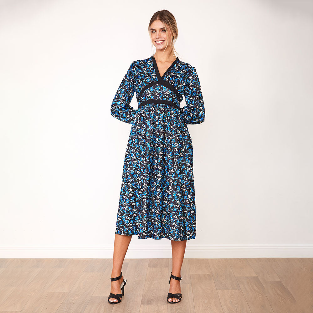 Beckie Dress (Navy Floral) - The Casual Company