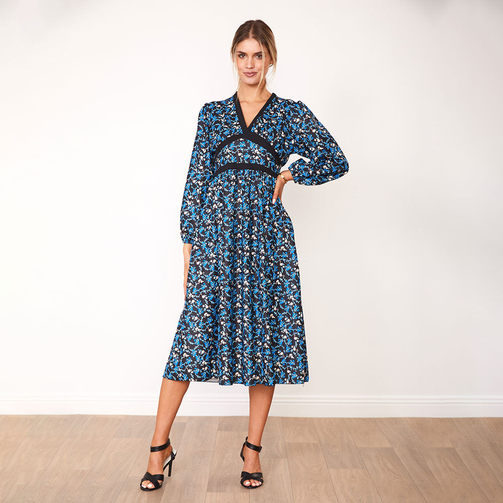 Beckie Dress (Navy Floral) - The Casual Company