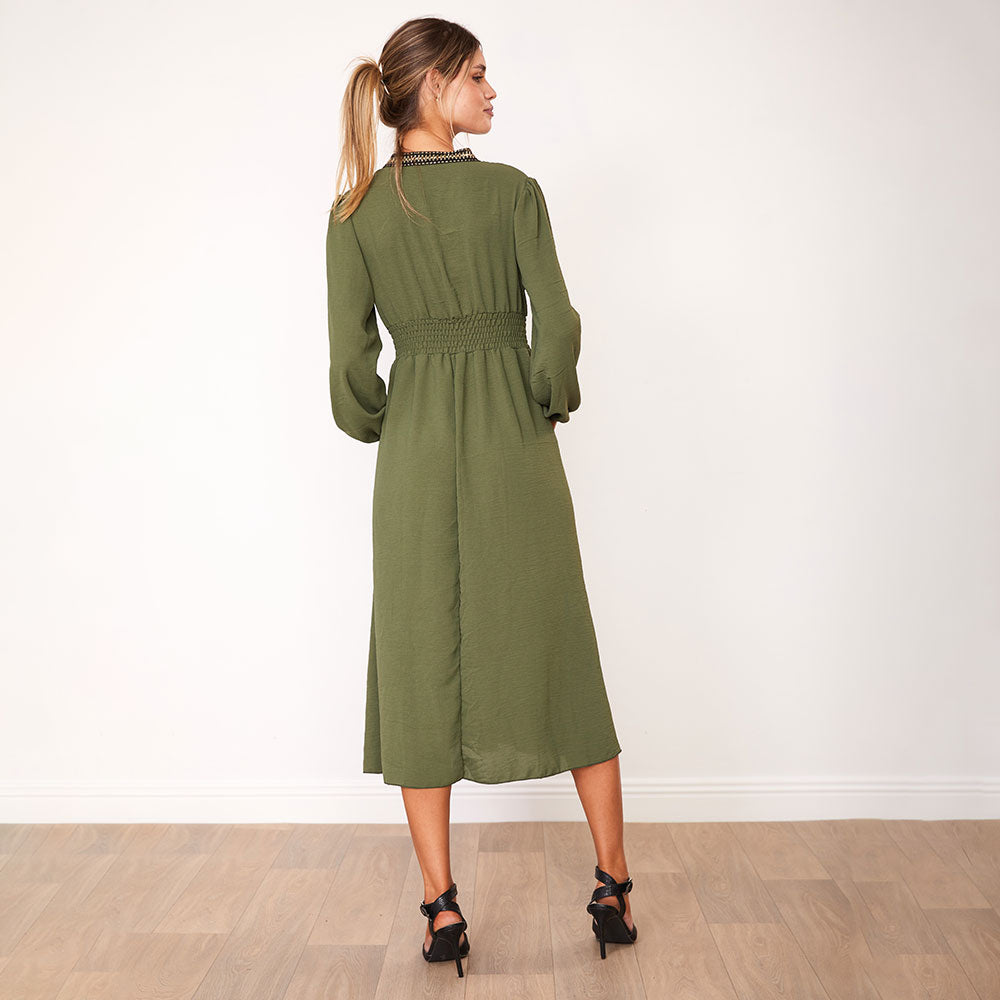 Beckie Dress (Khaki) - The Casual Company