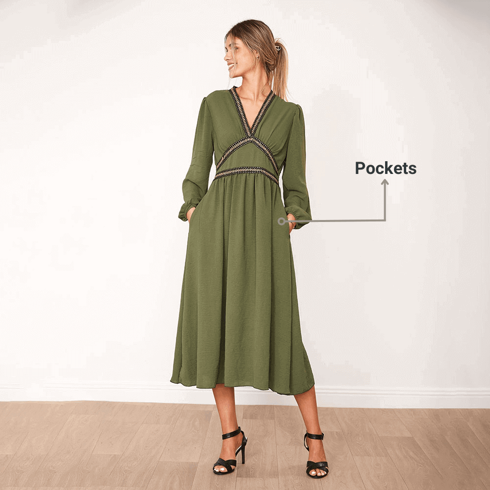 Beckie Dress (Khaki)