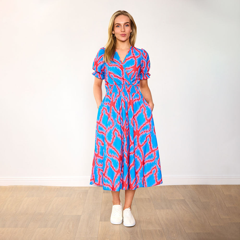 Belle Dress (Coral Blue)