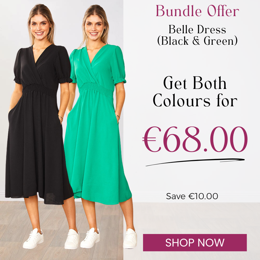 Belle Dress (Black & Green) for €68