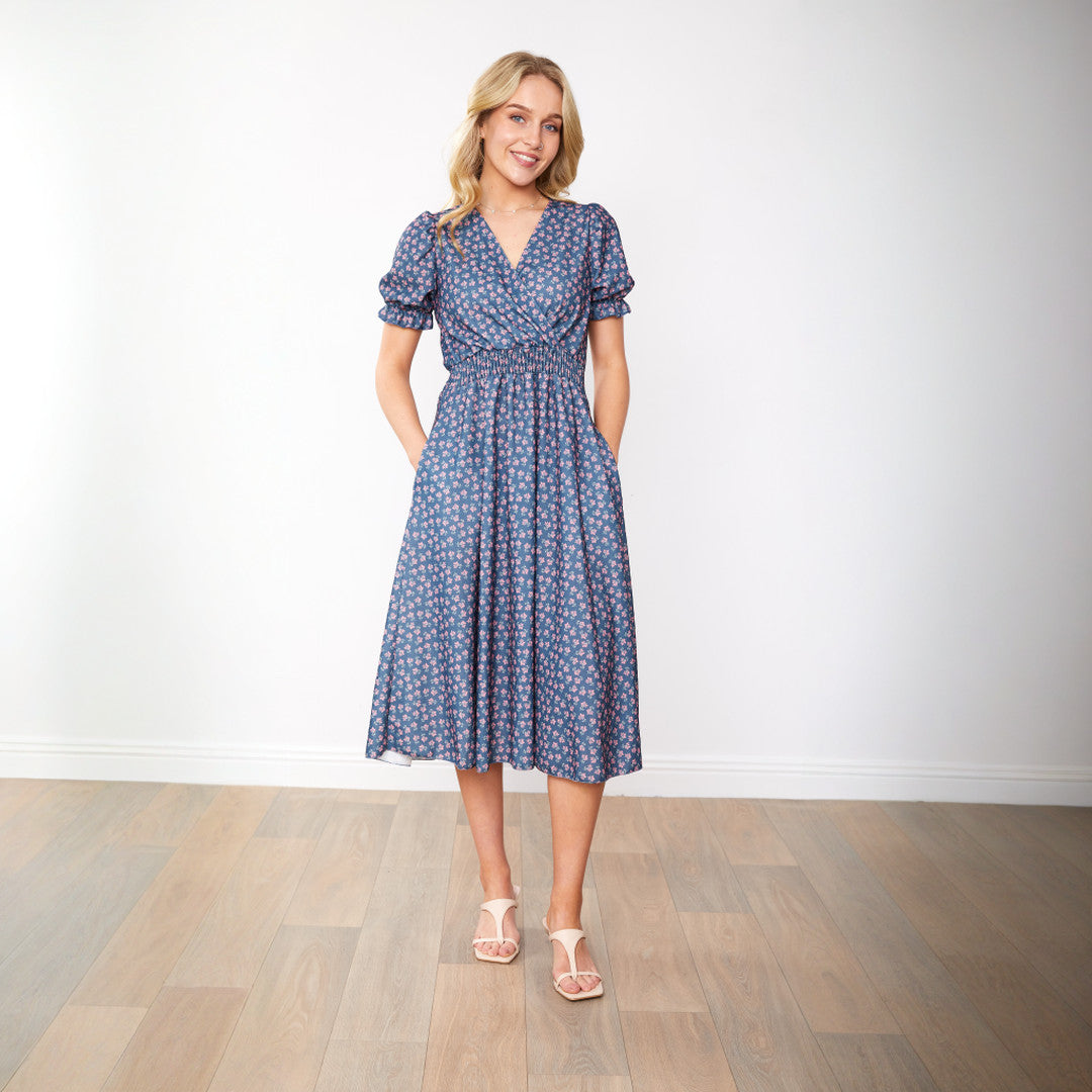 Belle Dress (Blue Blossom)