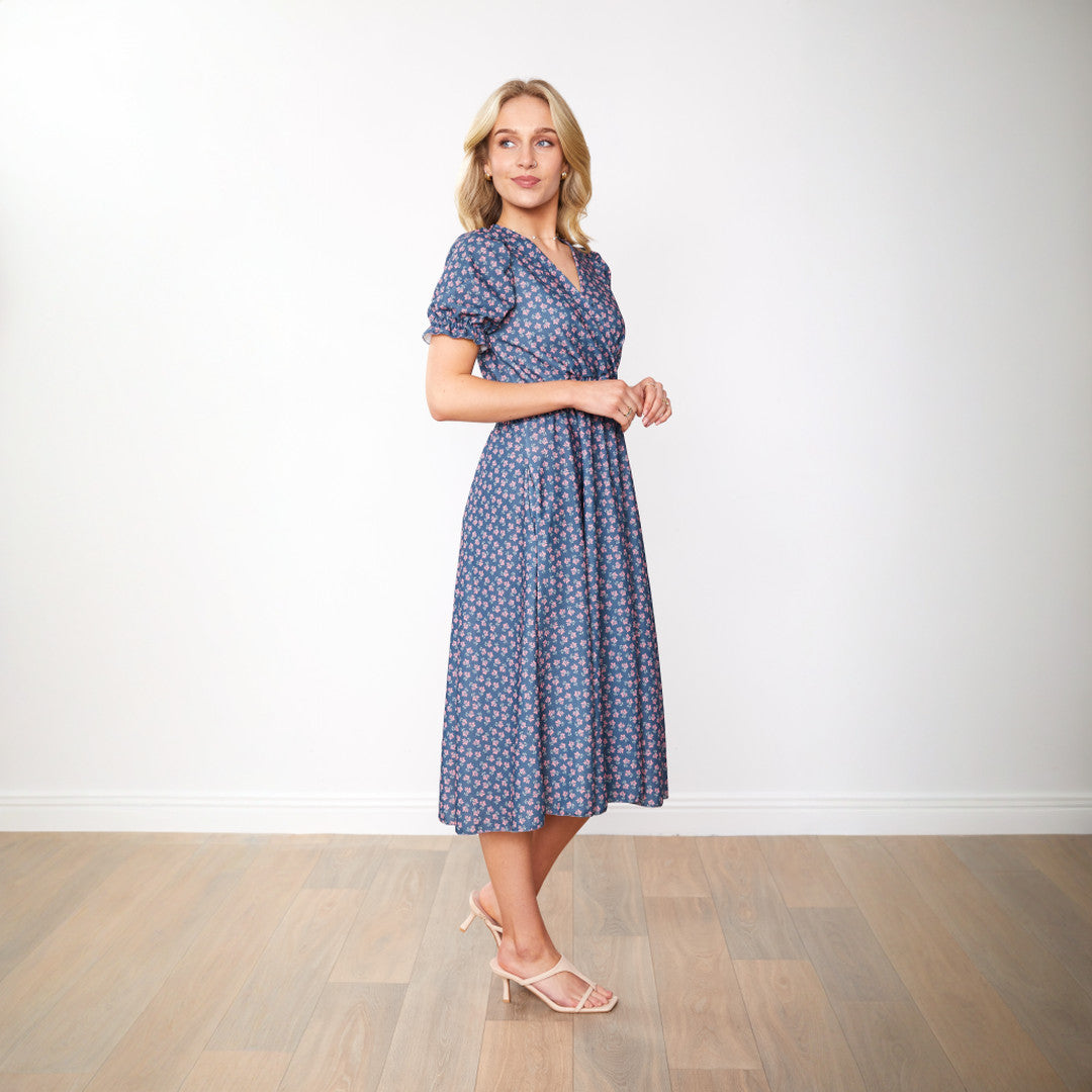 Belle Dress (Blue Blossom)