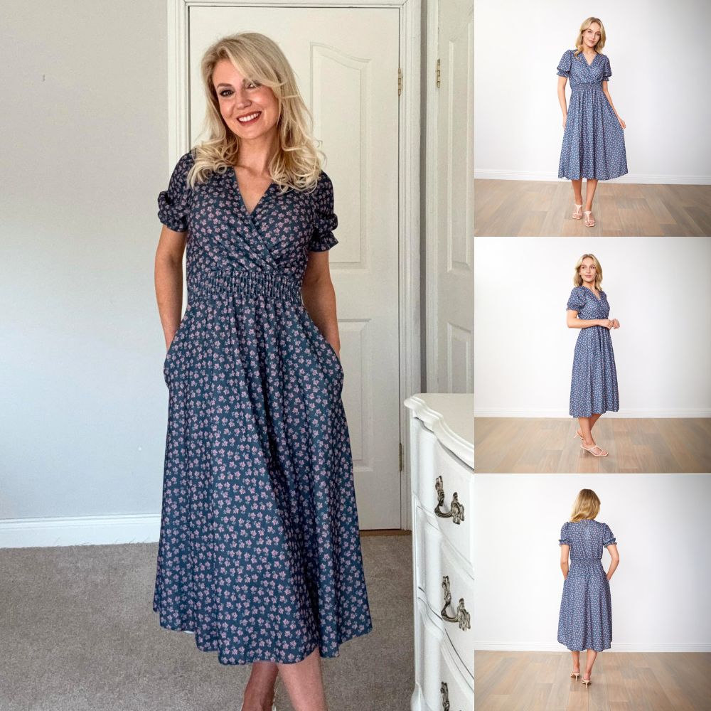 Belle Dress (Blue Blossom)