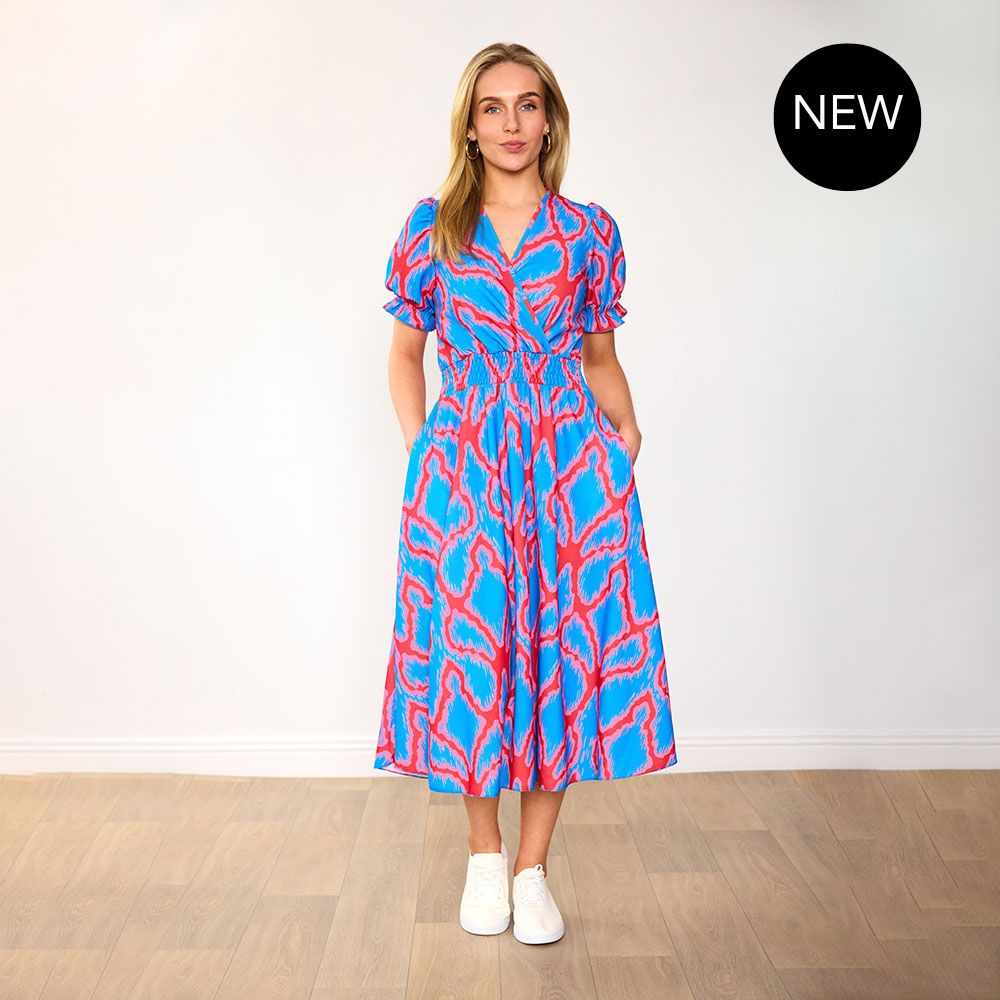 Belle Dress (Coral Blue)