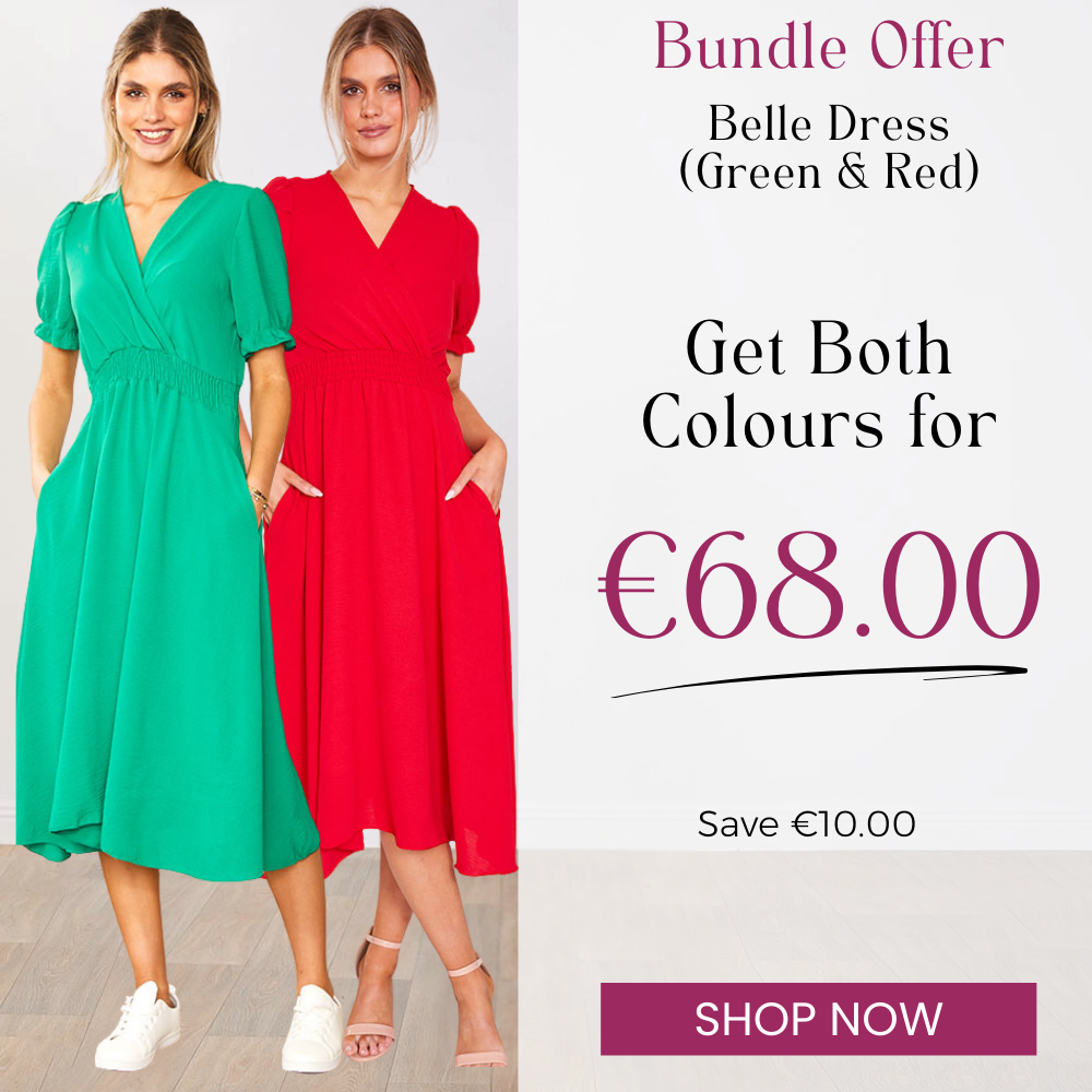 Belle Dress (Green & Red) for €68