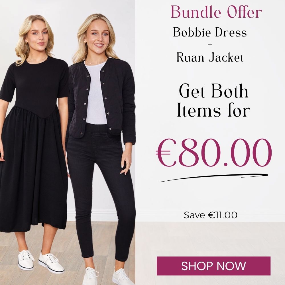 Bobbie Dress (Black) & Ruan Jacket (Black) (2 for €80)