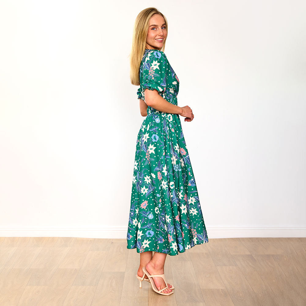 Bonnie Dress (Emerald/Lily)