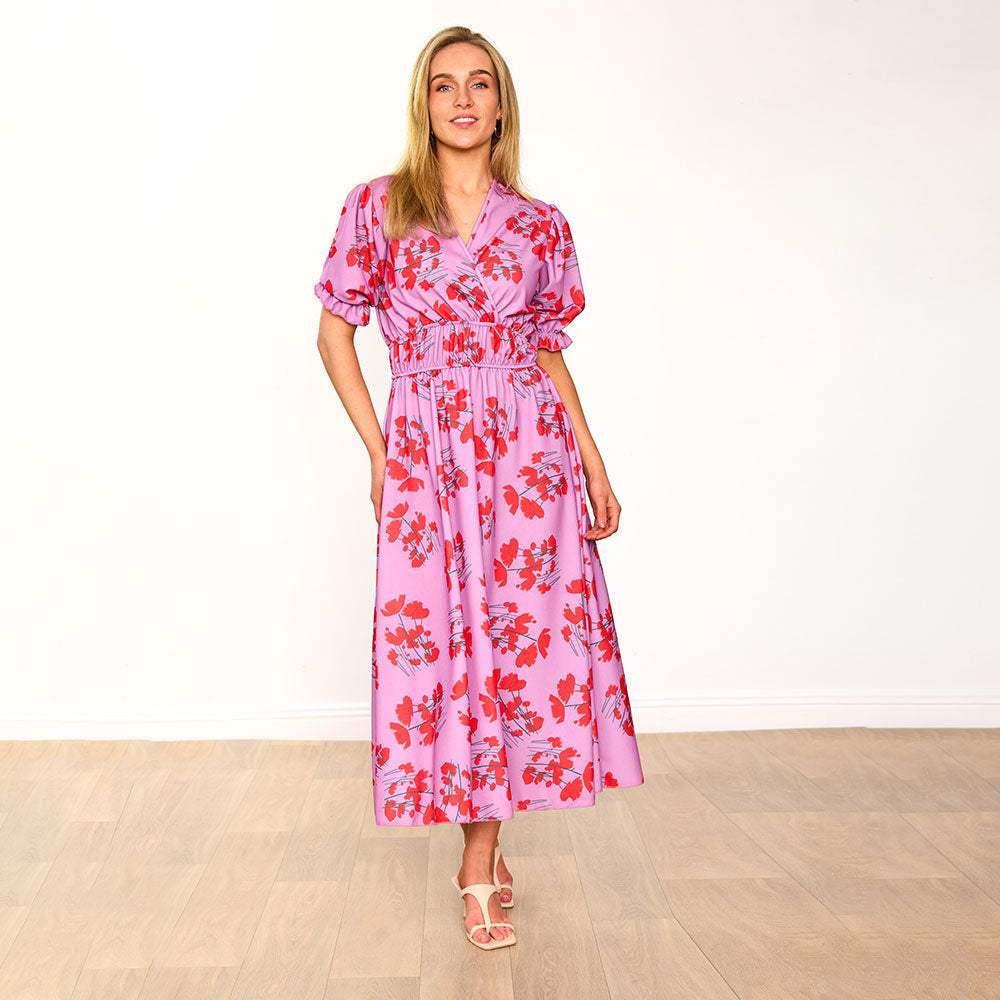 Bonnie Dress (Lavender/Poppy)