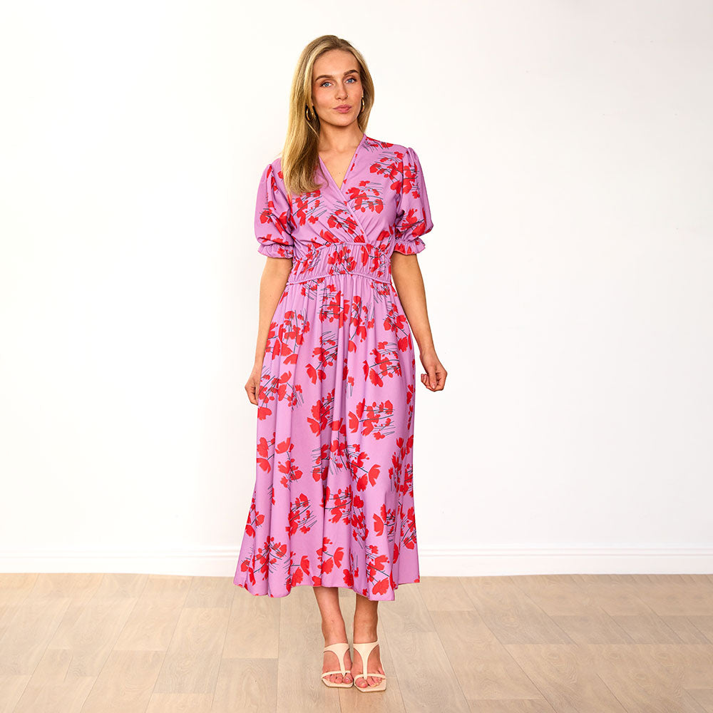 Bonnie Dress (Lavender/Poppy)