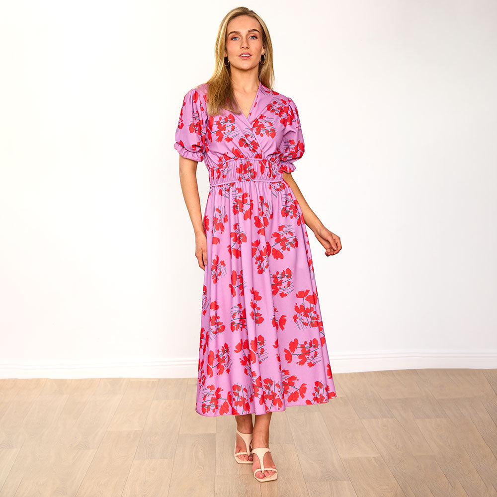Bonnie Dress (Lavender/Poppy)