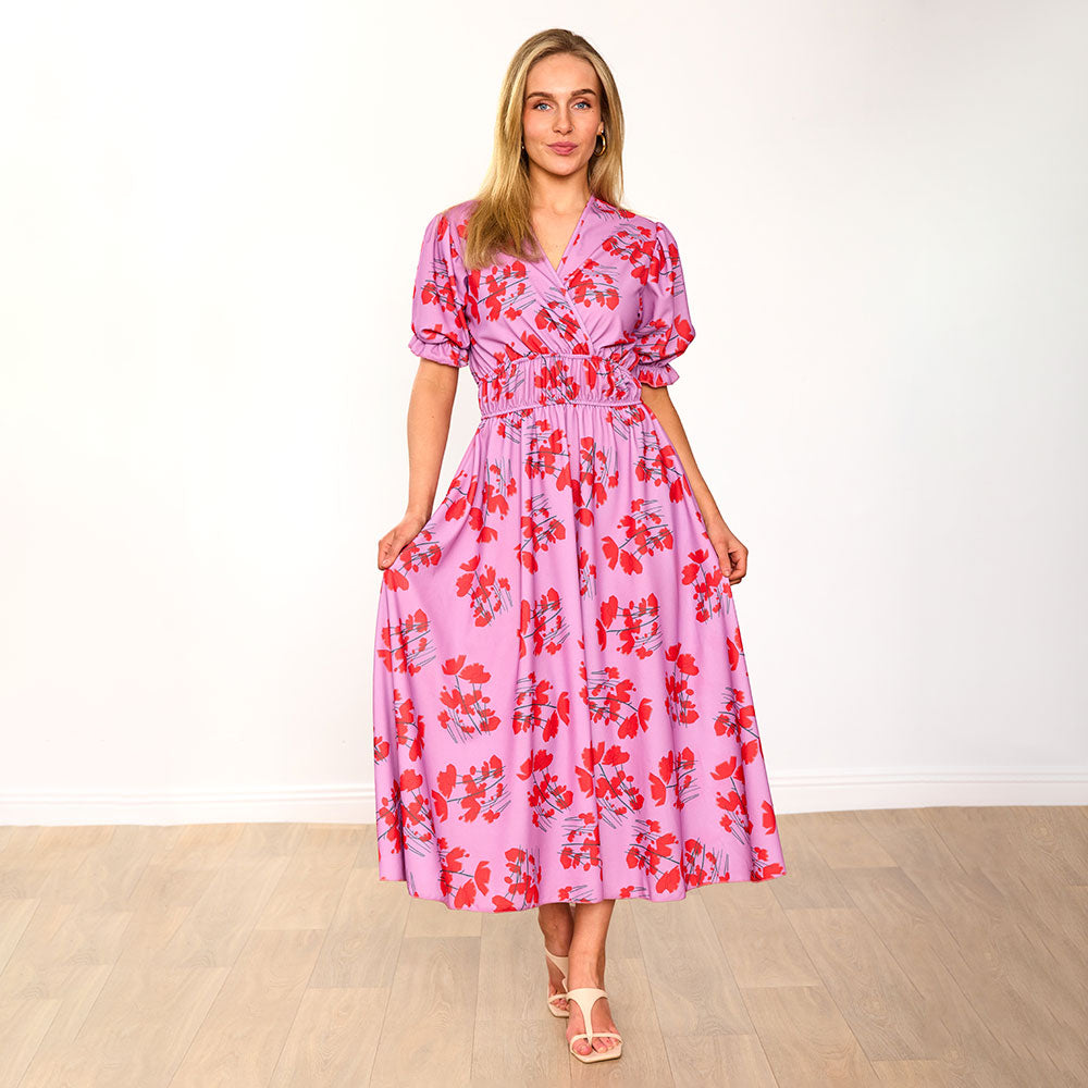 Bonnie Dress (Lavender/Poppy)