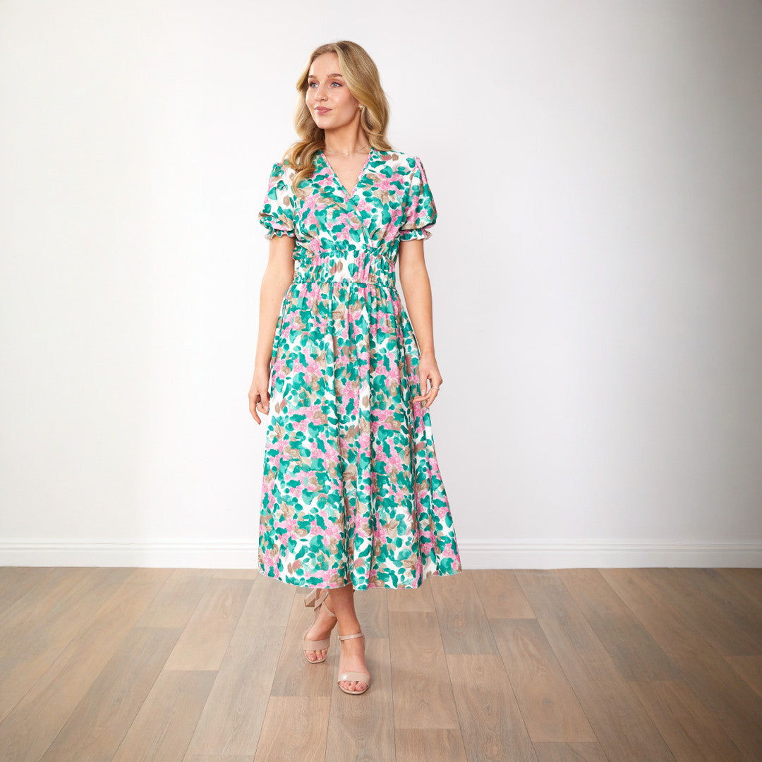 Bonnie Dress (Green Floral)